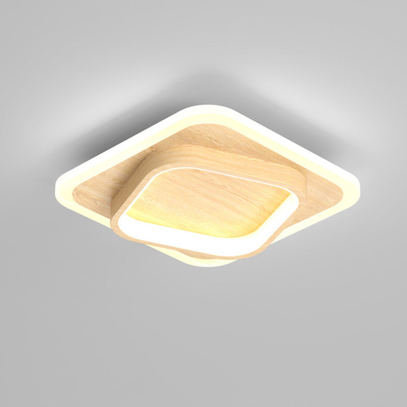 Zeitgenössische skandinavische Eisen-Acryl-Runde Quadrat LED-Deckenleuchte für den Flur 