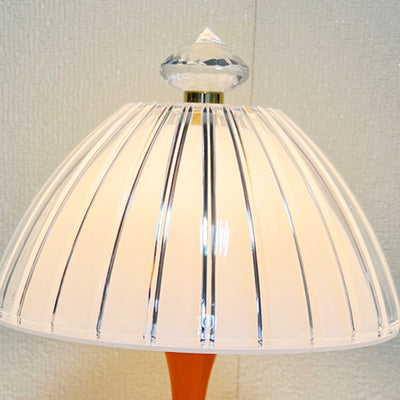 Lampe de table LED en acrylique ABS pétale conique rechargeable scandinave contemporaine pour chevet 