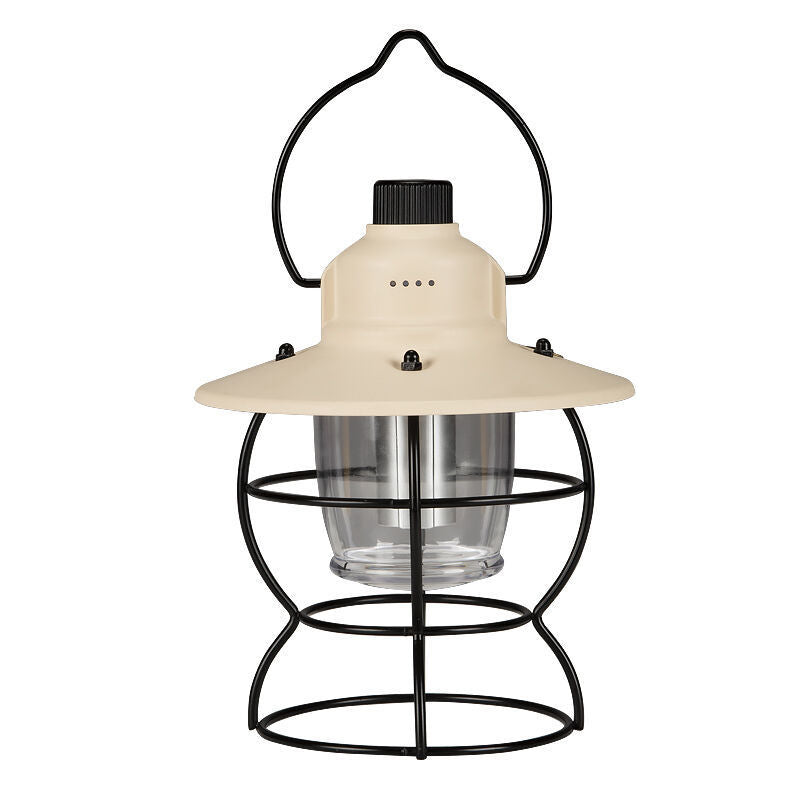 Lanterne étanche rechargeable rétro contemporaine en fer ABS PC LED pour jardin 