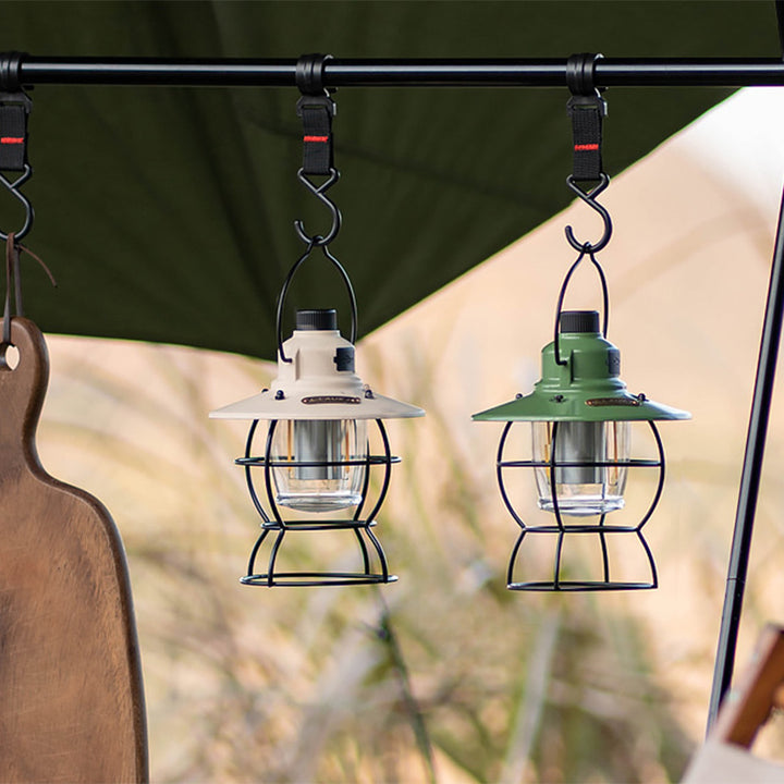 Lanterne étanche rechargeable rétro contemporaine en fer ABS PC LED pour jardin 