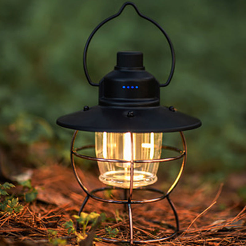 Lanterne étanche rechargeable rétro contemporaine en fer ABS PC LED pour jardin 