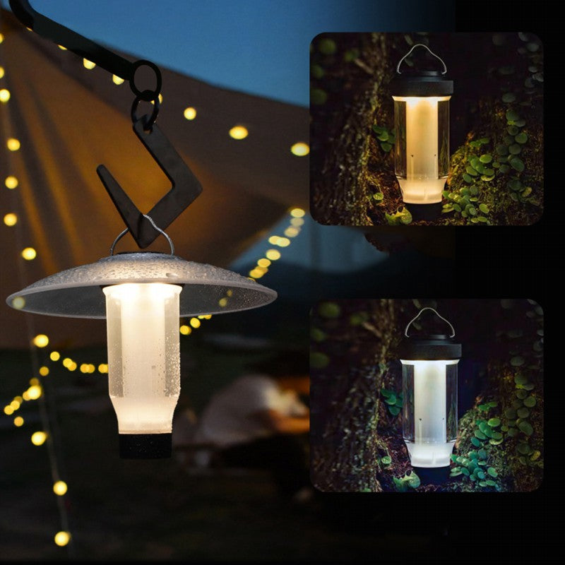 Moderne Einfachheit Wiederaufladbare Wasserdichte Zylinder Aluminiumlegierung Gummi PC LED Außenleuchte Für Garten 