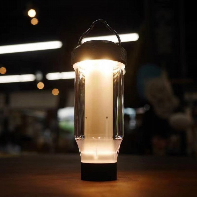 Moderne Einfachheit Wiederaufladbare Wasserdichte Zylinder Aluminiumlegierung Gummi PC LED Außenleuchte Für Garten 