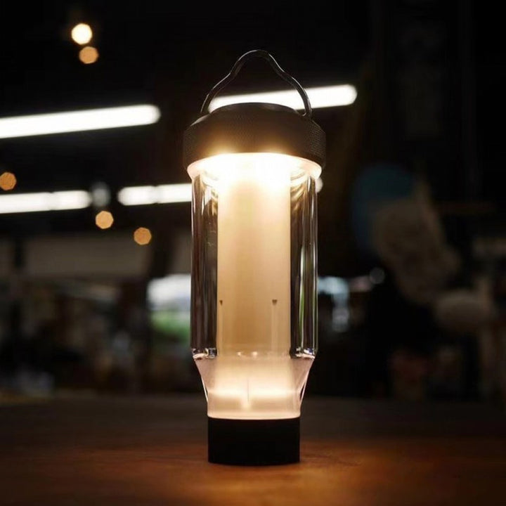 Moderne Einfachheit Wiederaufladbare Wasserdichte Zylinder Aluminiumlegierung Gummi PC LED Außenleuchte Für Garten 
