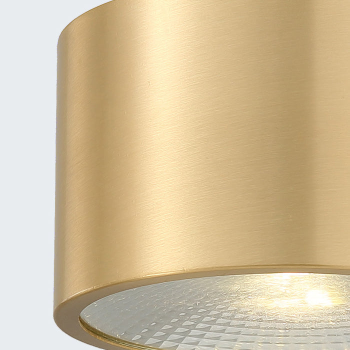 Spot LED Plafonnier Cylindre en Laiton Nordique Contemporain pour Couloir 