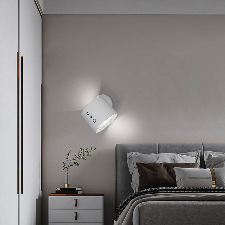 Moderne Minimalistische Wiederaufladbare Zylinder Magnetische ABS PC LED Wandleuchte Nachttischlampe Für das Bett 