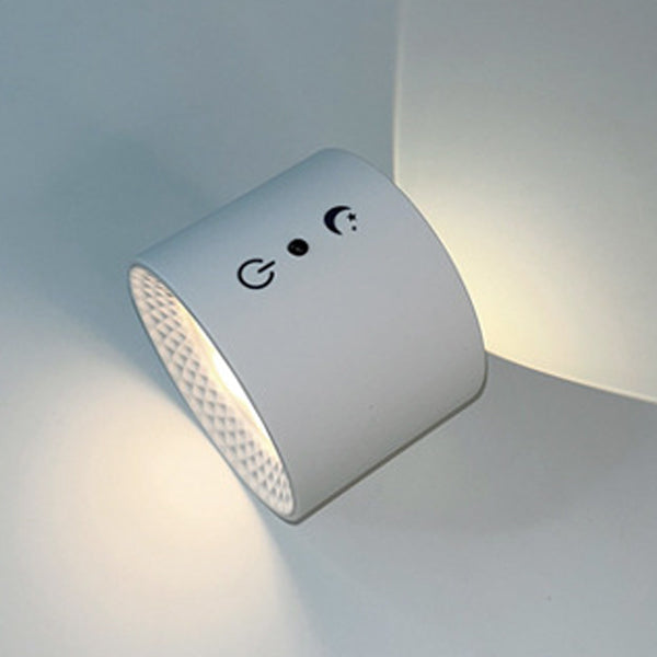 Applique murale LED moderne minimaliste rechargeable en cylindre magnétique ABS PC, lampe de chevet 