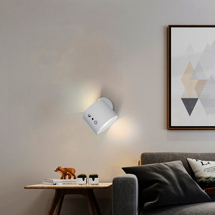 Moderne Minimalistische Wiederaufladbare Zylinder Magnetische ABS PC LED Wandleuchte Nachttischlampe Für das Bett 