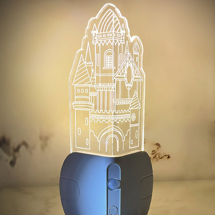 Moderne Art Deco wiederaufladbare Menschensensor Magnetische ABS Acryl Schloss LED Wandleuchte Nachttischlampe für Flur 