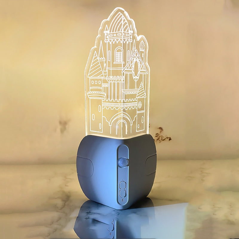 Moderne Art Deco wiederaufladbare Menschensensor Magnetische ABS Acryl Schloss LED Wandleuchte Nachttischlampe für Flur 