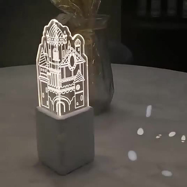 Moderne Art Deco wiederaufladbare Menschensensor Magnetische ABS Acryl Schloss LED Wandleuchte Nachttischlampe für Flur 