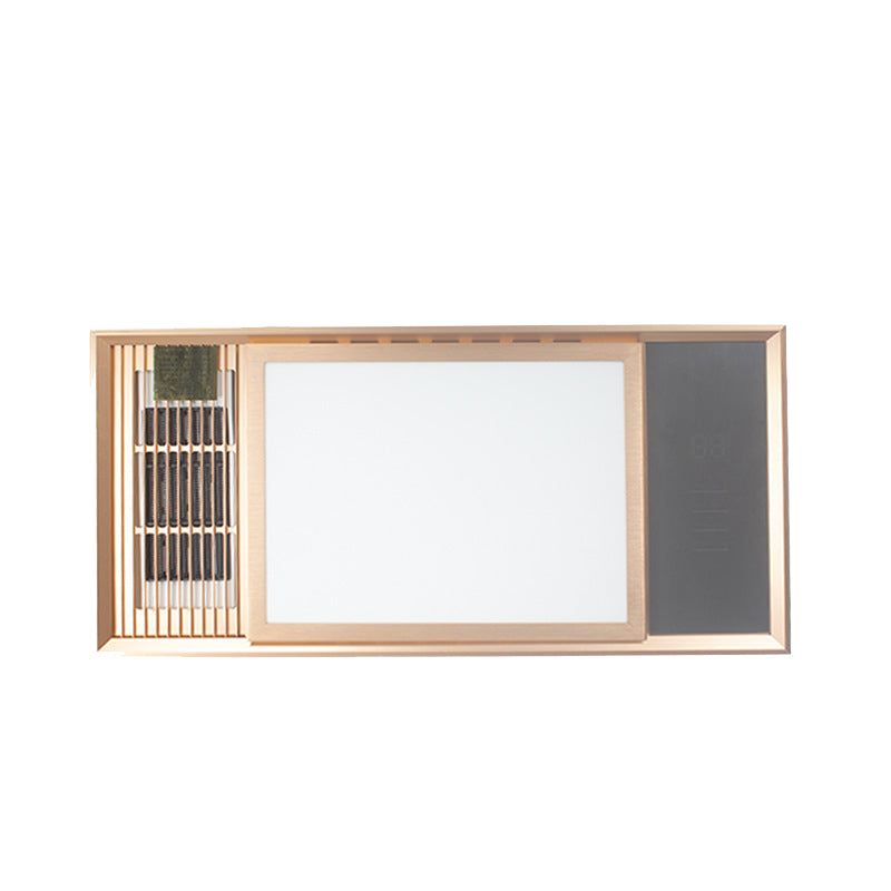 Calefactor de baño de simplicidad moderna ventilable rectangular de hierro plástico ABS PVC PTC LED luz de techo empotrada para baño 