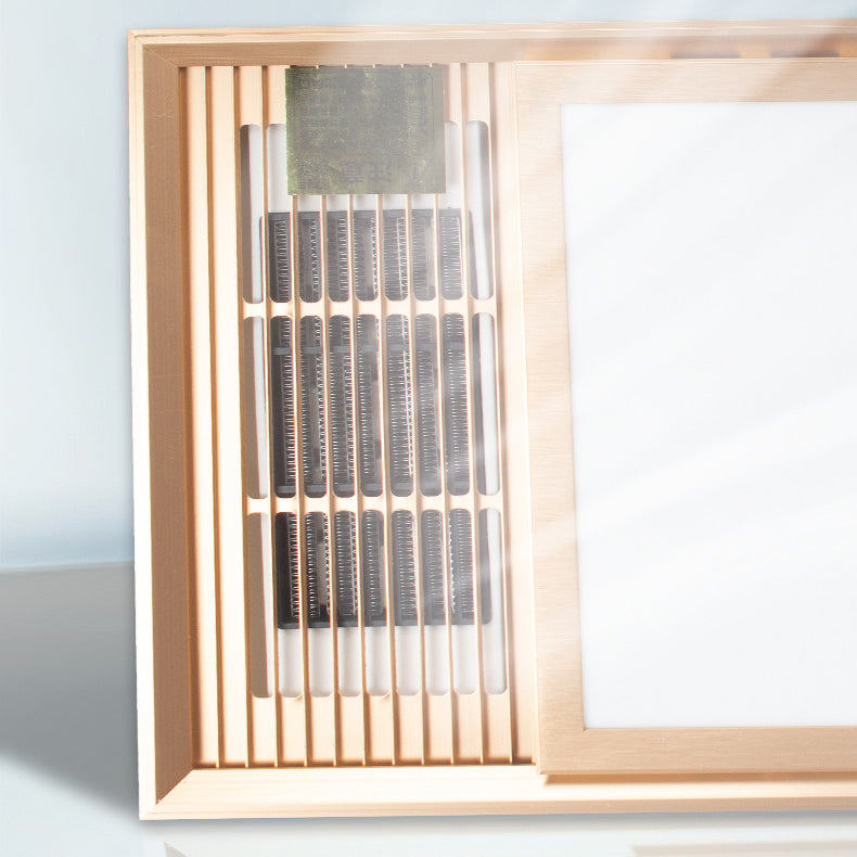 Calefactor de baño de simplicidad moderna ventilable rectangular de hierro plástico ABS PVC PTC LED luz de techo empotrada para baño 