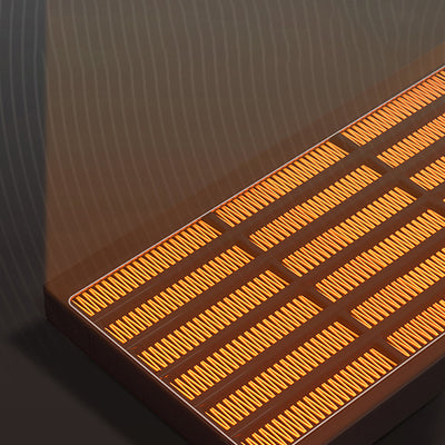 Calefactor de baño de simplicidad moderna ventilable rectangular de hierro plástico ABS PVC PTC LED luz de techo empotrada para baño 