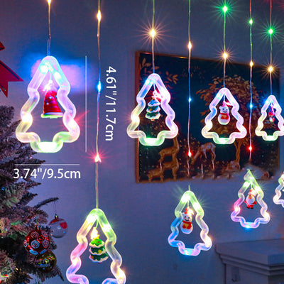 Moderne Art Deco USB-Batterie Wasserdichte Weihnachtsbaum PVC PS LED-Lichterkette für Schlafzimmer 