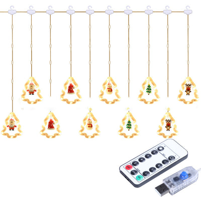 Moderne Art Deco USB-Batterie Wasserdichte Weihnachtsbaum PVC PS LED-Lichterkette für Schlafzimmer 