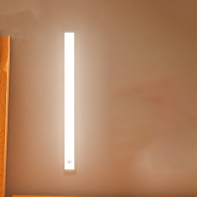 Lámpara de Aplique de Pared LED de Tira Acrílica de PC Magnética con Sensor Corporal Recargable Minimalista Moderna para Cocina 
