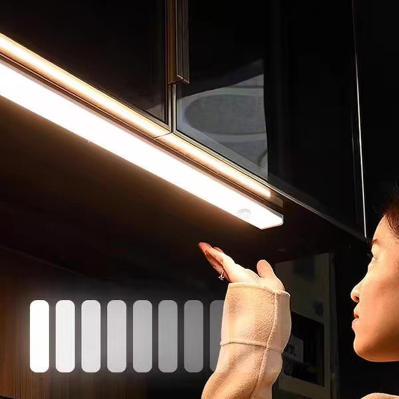Lámpara de Aplique de Pared LED de Tira Acrílica de PC Magnética con Sensor Corporal Recargable Minimalista Moderna para Cocina 