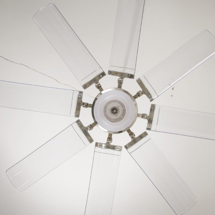 Ventilateur de plafond avec lumière LED en ABS acrylique vintage traditionnel avec tiges vers le bas en métal pour salon 