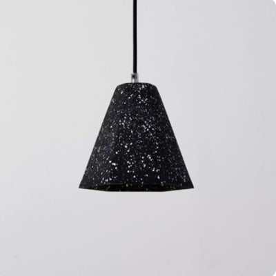 Suspension Luminaire Contemporain Industriel en Ciment à Cône Trapézoïdal 1 Lumière pour Salle à Manger 