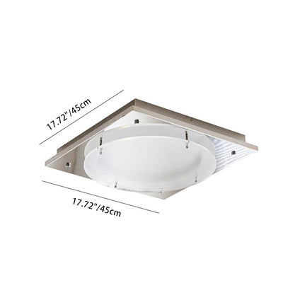 Traditional Vintage Square Hardware Acrylic LED Flush Mount Ceiling Light For Bedroom