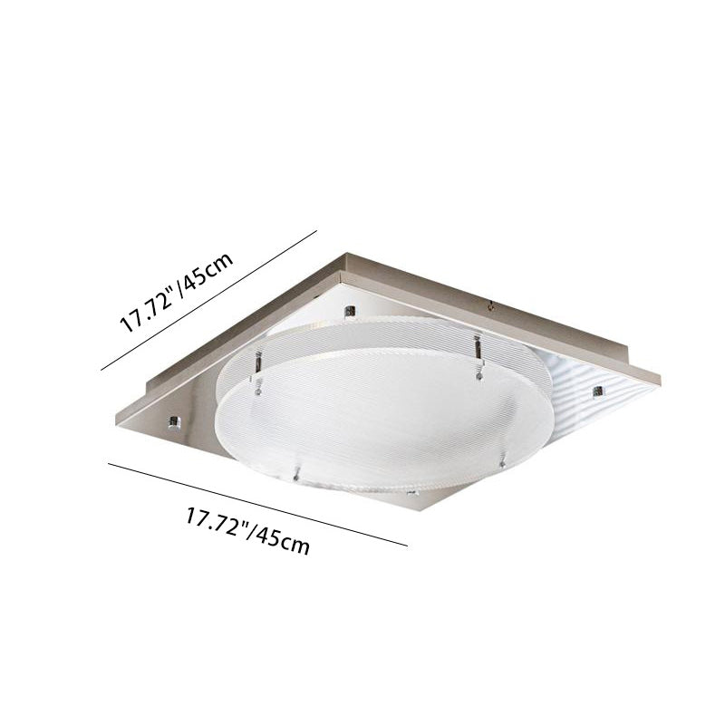 Traditional Vintage Square Hardware Acrylic LED Flush Mount Ceiling Light For Bedroom