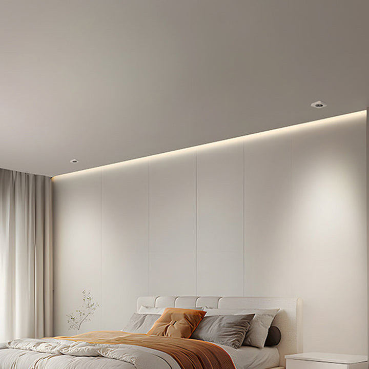 Moderne minimalistische LED-Deckenleuchte aus Eisen mit quadratischem/rechteckigem Wabennetz-Design, ultradünnem Spot-Downlight und bündiger Montage für den Flur 