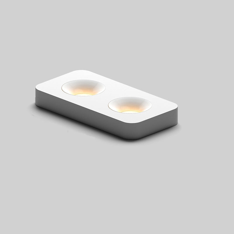 Moderne minimalistische LED-Deckenleuchte aus Eisen mit quadratischem/rechteckigem Wabennetz-Design, ultradünnem Spot-Downlight und bündiger Montage für den Flur 