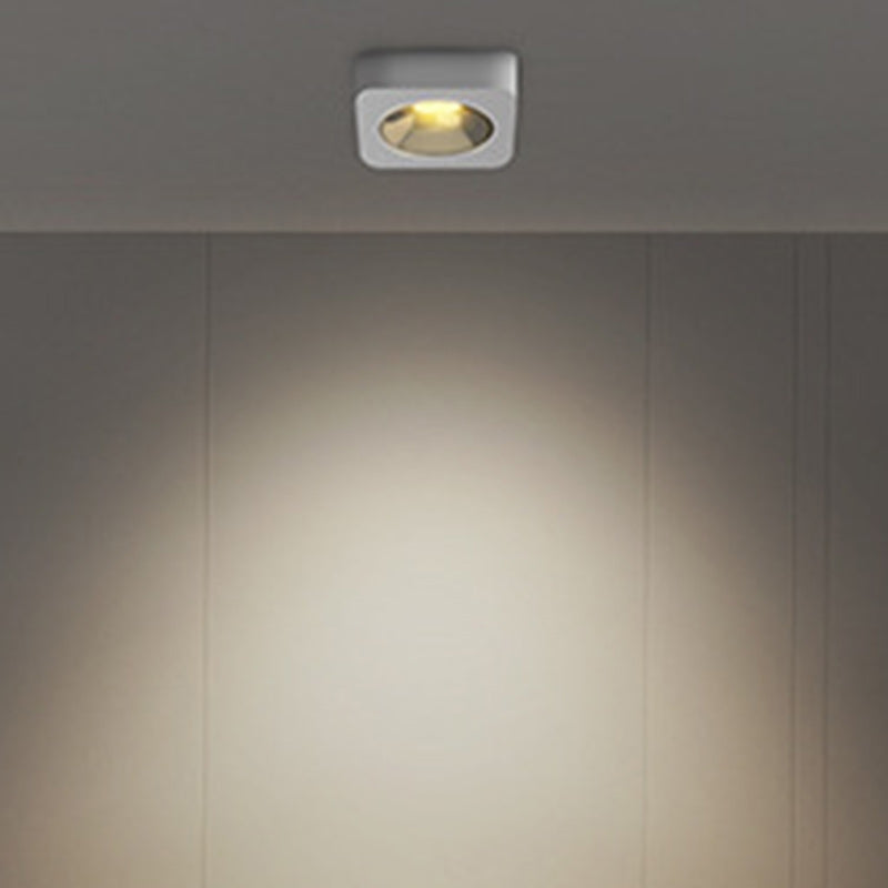 Moderne minimalistische LED-Deckenleuchte aus Eisen mit quadratischem/rechteckigem Wabennetz-Design, ultradünnem Spot-Downlight und bündiger Montage für den Flur 
