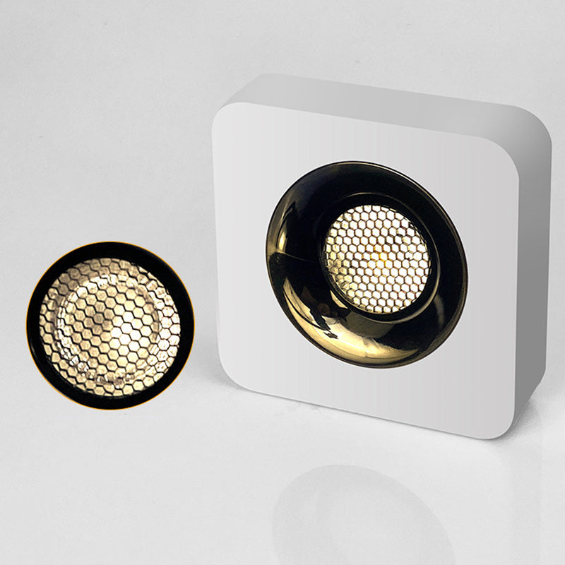 Moderne minimalistische LED-Deckenleuchte aus Eisen mit quadratischem/rechteckigem Wabennetz-Design, ultradünnem Spot-Downlight und bündiger Montage für den Flur 