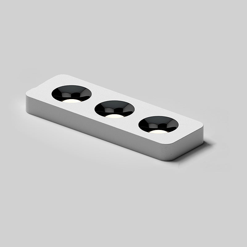 Moderne minimalistische LED-Deckenleuchte aus Eisen mit quadratischem/rechteckigem Wabennetz-Design, ultradünnem Spot-Downlight und bündiger Montage für den Flur 