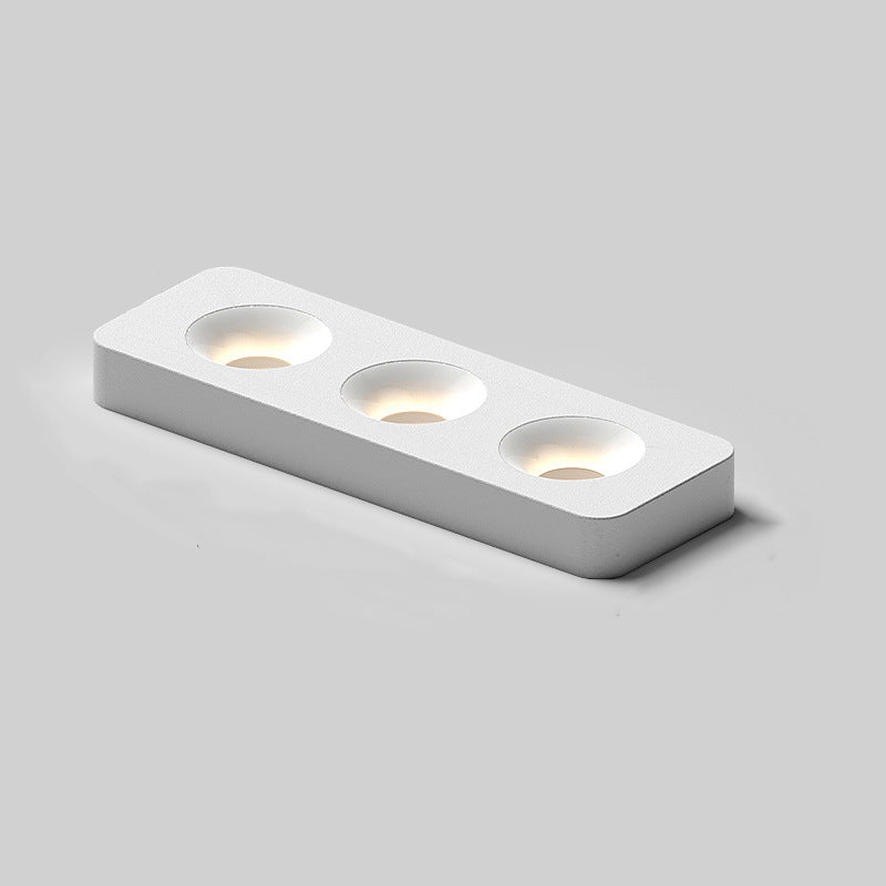 Moderne minimalistische LED-Deckenleuchte aus Eisen mit quadratischem/rechteckigem Wabennetz-Design, ultradünnem Spot-Downlight und bündiger Montage für den Flur 
