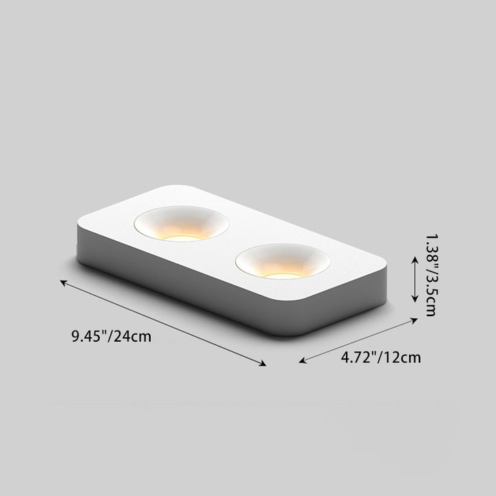 Moderne minimalistische LED-Deckenleuchte aus Eisen mit quadratischem/rechteckigem Wabennetz-Design, ultradünnem Spot-Downlight und bündiger Montage für den Flur 