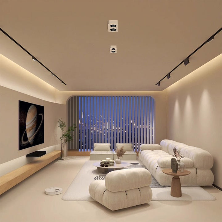 Moderne minimalistische LED-Deckenleuchte aus Eisen mit quadratischem/rechteckigem Wabennetz-Design, ultradünnem Spot-Downlight und bündiger Montage für den Flur 