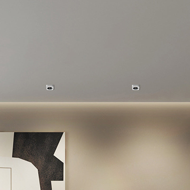 Moderne minimalistische LED-Deckenleuchte aus Eisen mit quadratischem/rechteckigem Wabennetz-Design, ultradünnem Spot-Downlight und bündiger Montage für den Flur 