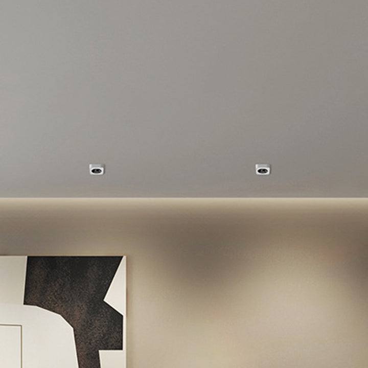 Moderne minimalistische LED-Deckenleuchte aus Eisen mit quadratischem/rechteckigem Wabennetz-Design, ultradünnem Spot-Downlight und bündiger Montage für den Flur 