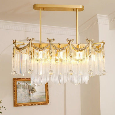 Traditioneller französischer Messing-Glas-Fliegen-Tassel 11/14/20 Licht-Kronleuchter Insellicht für Esszimmer 