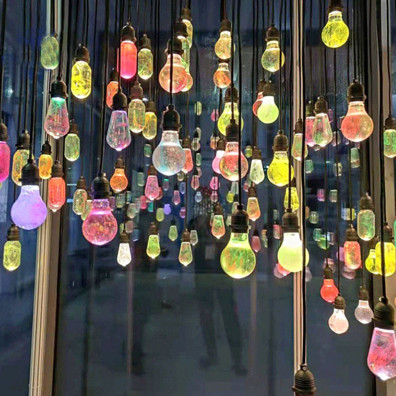 إضاءة خارجية LED على شكل كرة دمعة مقاومة للماء من الراتنج بأسلوب آرت ديكو الحديث لتنسيق الحدائق في الحديقة 