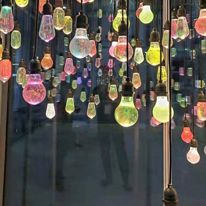 إضاءة خارجية LED على شكل كرة دمعة مقاومة للماء من الراتنج بأسلوب آرت ديكو الحديث لتنسيق الحدائق في الحديقة 
