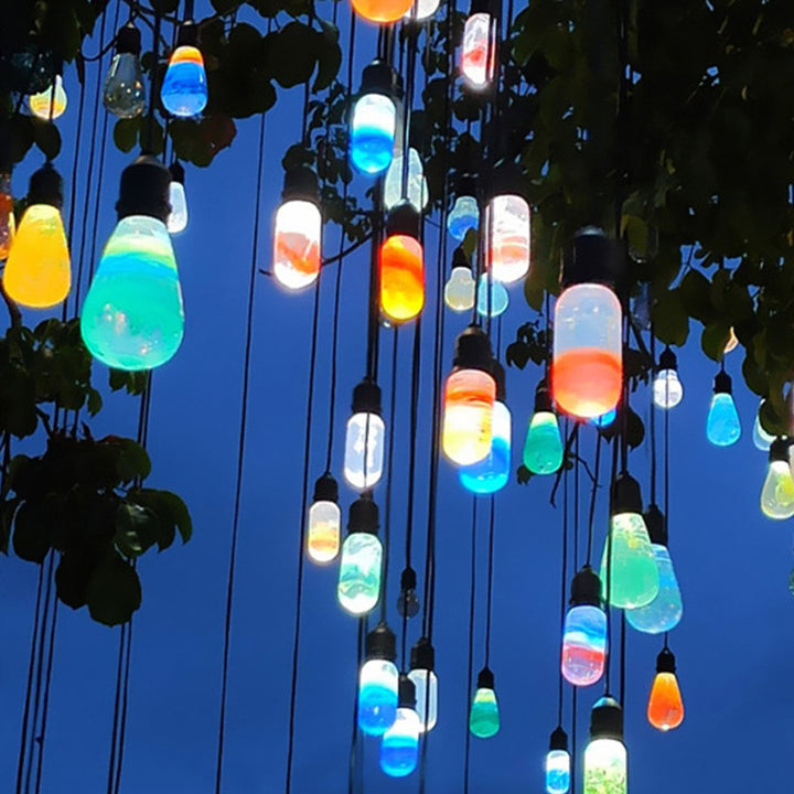 إضاءة خارجية LED على شكل كرة دمعة مقاومة للماء من الراتنج بأسلوب آرت ديكو الحديث لتنسيق الحدائق في الحديقة 
