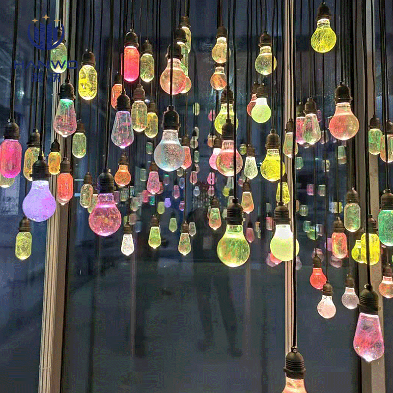 إضاءة خارجية LED على شكل كرة دمعة مقاومة للماء من الراتنج بأسلوب آرت ديكو الحديث لتنسيق الحدائق في الحديقة 
