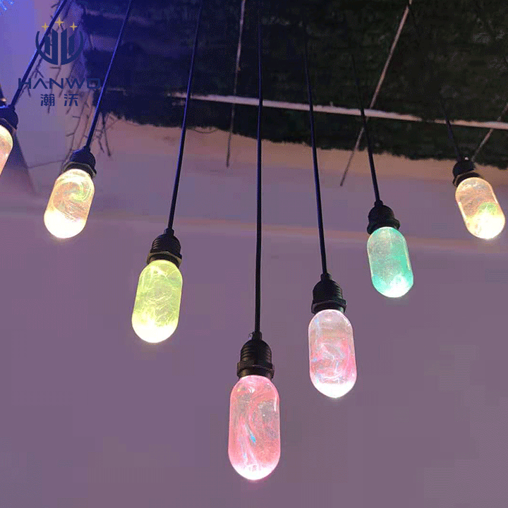 إضاءة خارجية LED على شكل كرة دمعة مقاومة للماء من الراتنج بأسلوب آرت ديكو الحديث لتنسيق الحدائق في الحديقة 