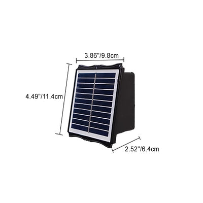 Moderne Einfachheit Solar Wasserdichte Rechteckige ABS LED Wandleuchte für Außenbereich Terrasse 