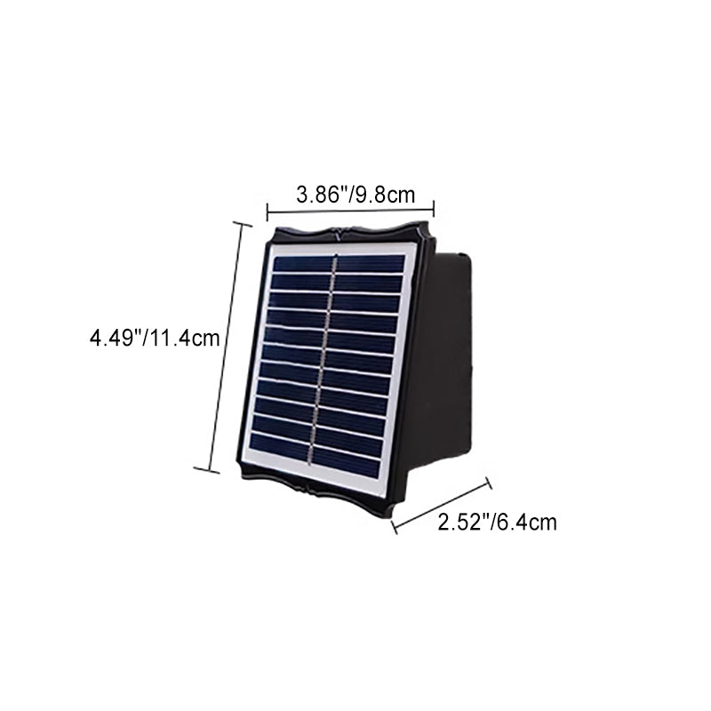 Moderne Einfachheit Solar Wasserdichte Rechteckige ABS LED Wandleuchte für Außenbereich Terrasse 