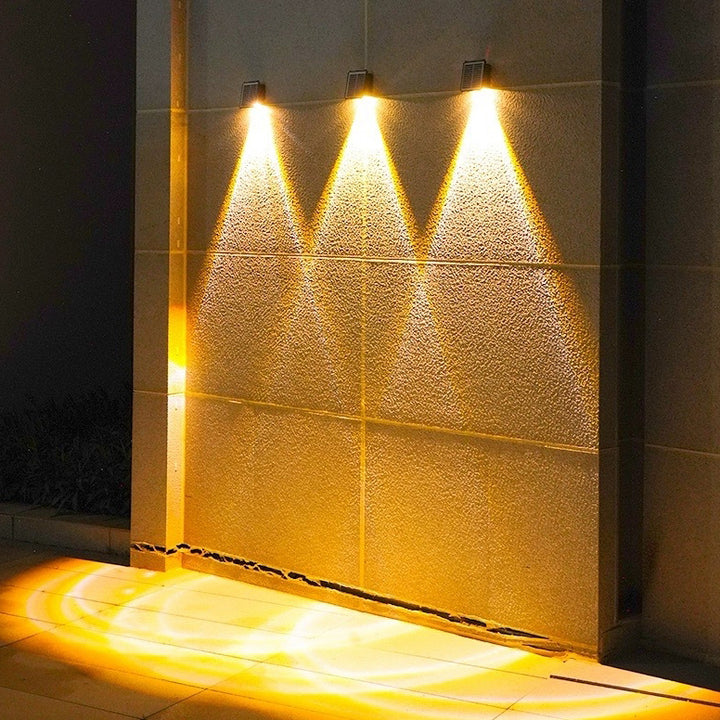 Modern Simplicity Solar Waterproof Rectangular ABS LED Wall Sconce Lamp For Outdoor Patio