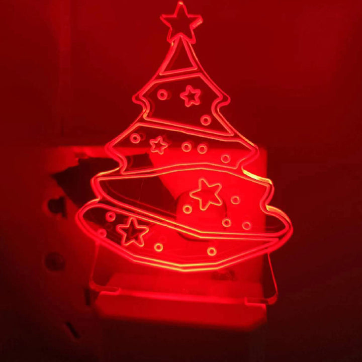 Lampadaire mural LED de Noël en acrylique modern simplicité pour arbre de Noël, veilleuse pour chevet 