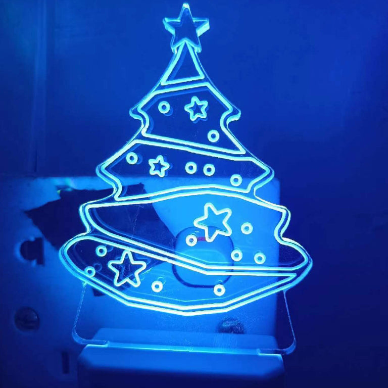 Lampadaire mural LED de Noël en acrylique modern simplicité pour arbre de Noël, veilleuse pour chevet 