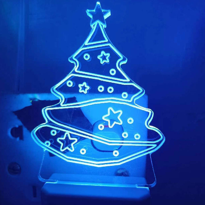 Lampadaire mural LED de Noël en acrylique modern simplicité pour arbre de Noël, veilleuse pour chevet 