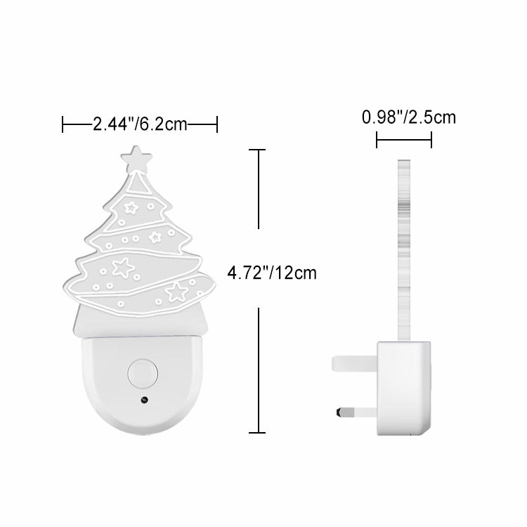Lampadaire mural LED de Noël en acrylique modern simplicité pour arbre de Noël, veilleuse pour chevet 