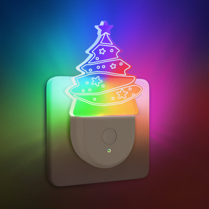Lampadaire mural LED de Noël en acrylique modern simplicité pour arbre de Noël, veilleuse pour chevet 